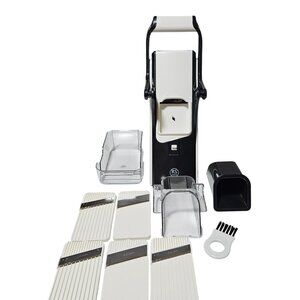 Multi Blade Mandoline Slicer Food Catcher Accessories Adjustable Thickness